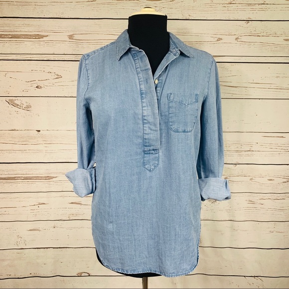 LOFT Tops - LOFT denim chambray blouse